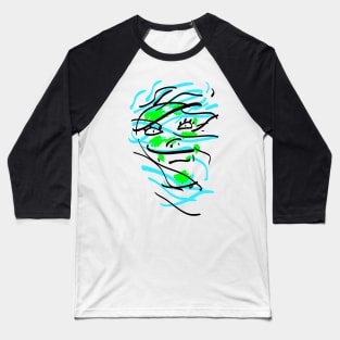 windflow- a mystical face of a chubby mermaid Baseball T-Shirt